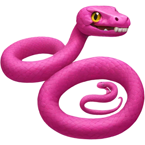 Pink snake emoji