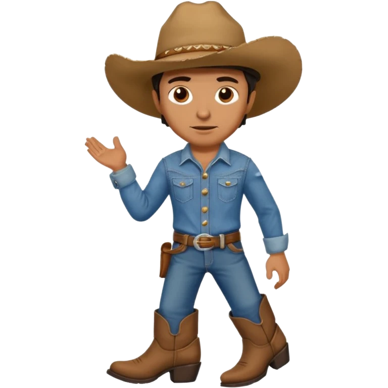 A realistic cowboy emoji
