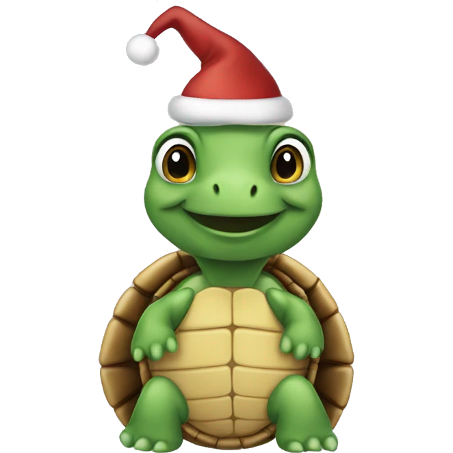 Turtle dress up Christmas  emoji