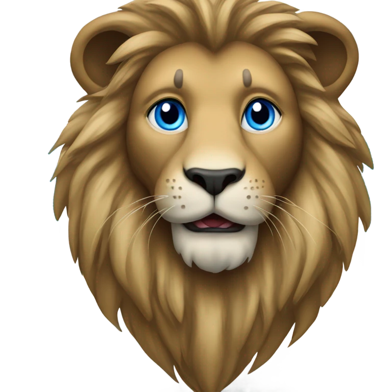 A lion with blue eyes holding the Bavarian flag in its paw. emoji