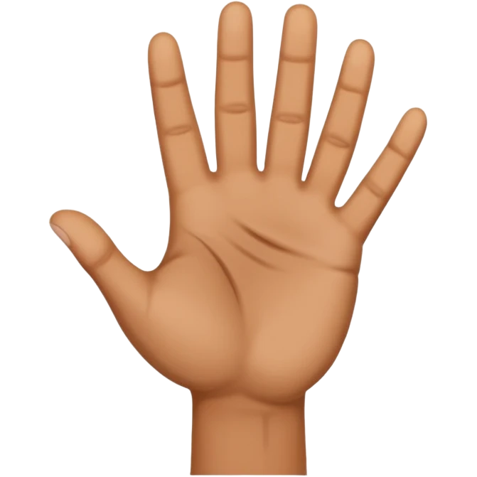 show hand emoji