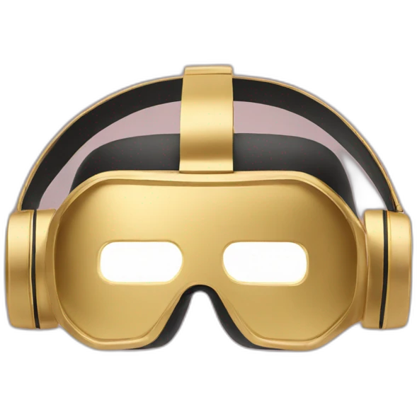 gold vr headset christmas decoration emoji