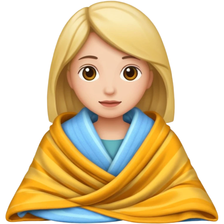 woman with blanket emoji