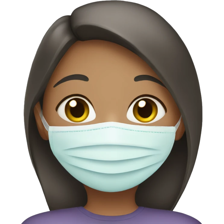a girl with a face mask emoji