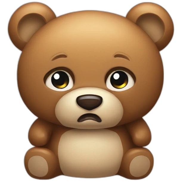 angry cute cuddly bear toy emoji