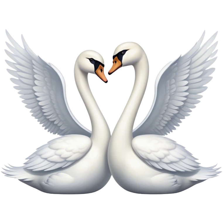 2 Swan big wings emoji