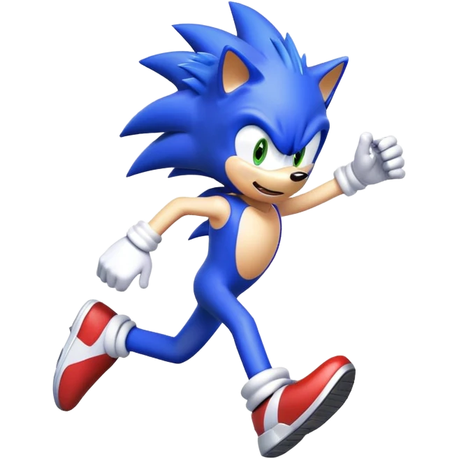 Sonic running emoji