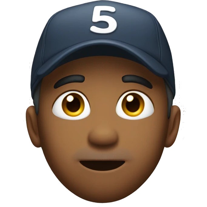 Man with backwards cap biting lip with hand to chin emoji