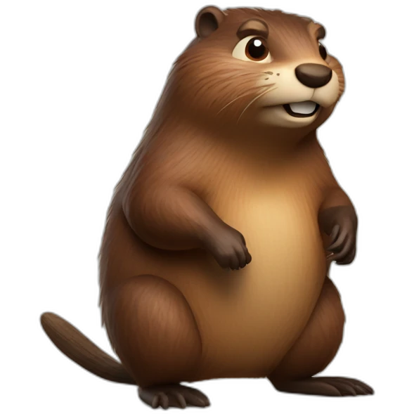 Beaver pixar style emoji