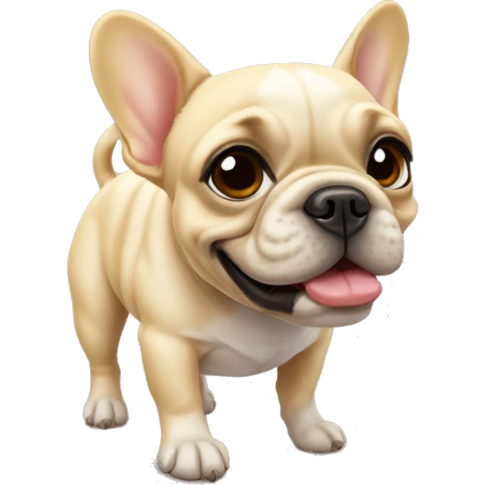 blonde French bulldog emoji