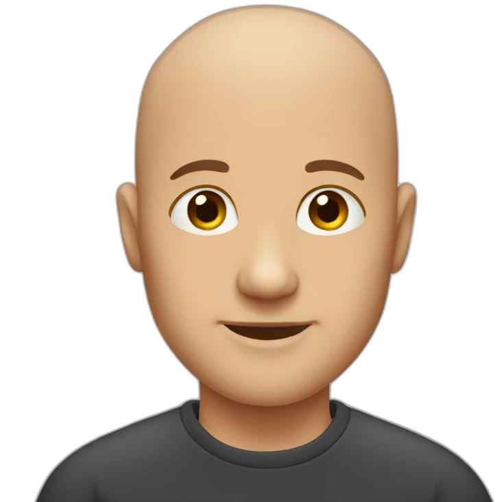 Bald man emoji