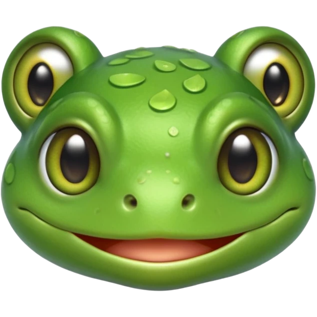 Cute Froggy with almond eyes emoji
