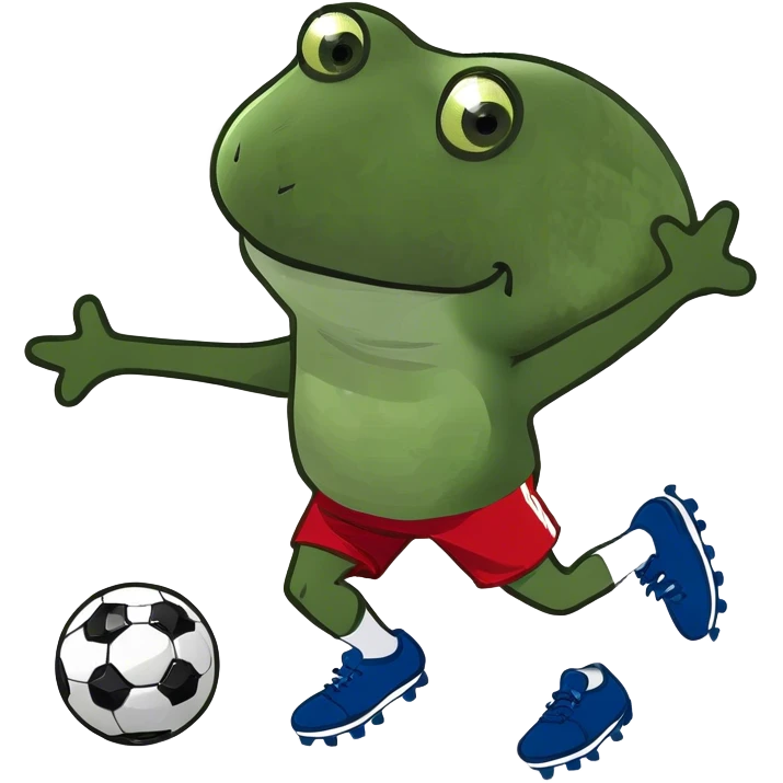 Dog playing soccer emoji