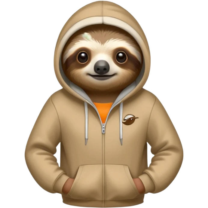 Sloth with Nike hoodie  emoji