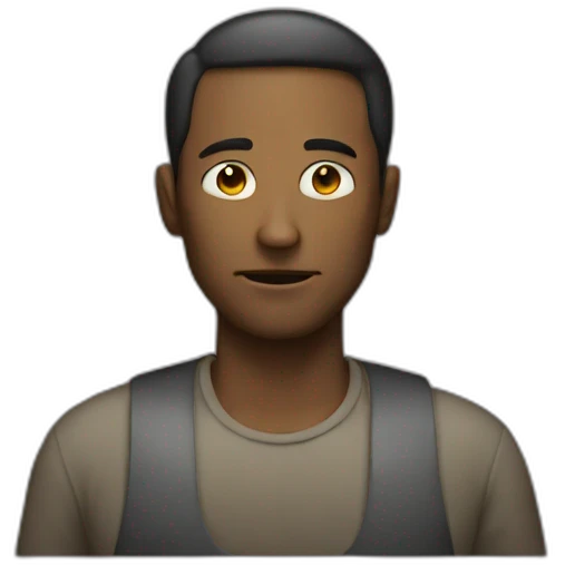 man shows stop emoji