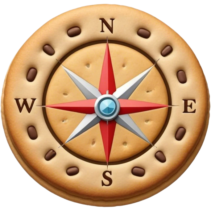 cookie heart compass emoji