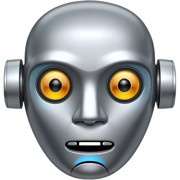 robot head inside a speech bubble emoji
