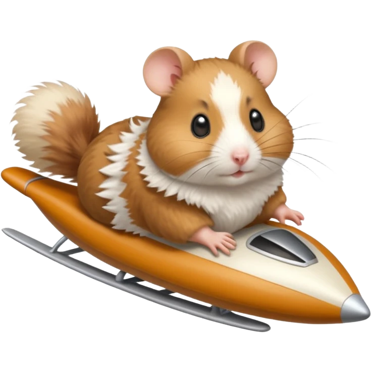 Hamster flying glider emoji