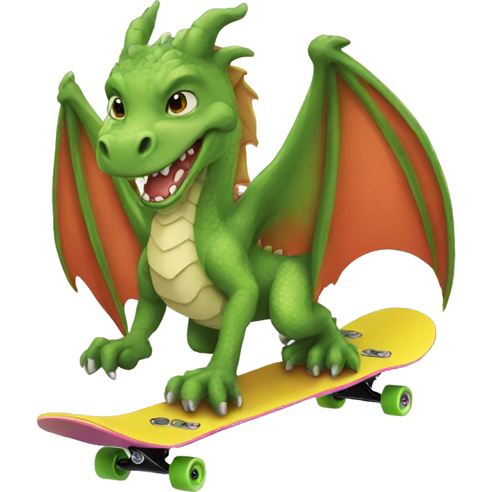 dragon  skateboard emoji