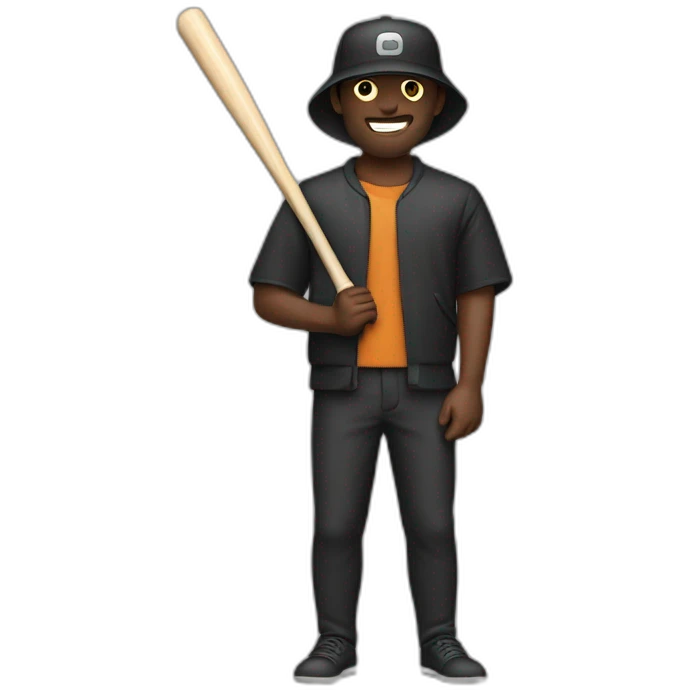 man with bat emoji