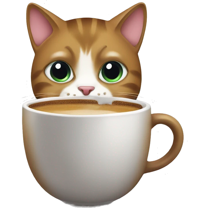 Cat drinking Coffee emoji