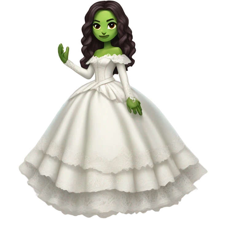 gamora in Victorian dress elegant white  emoji