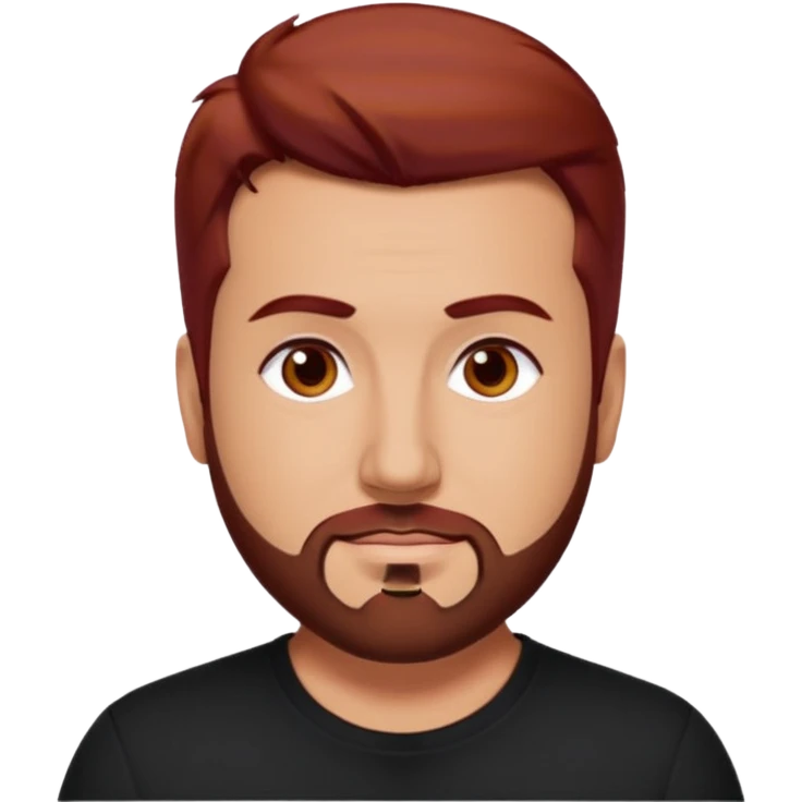 Joey Fatone brown eyes, dark red hair, black shirt emoji