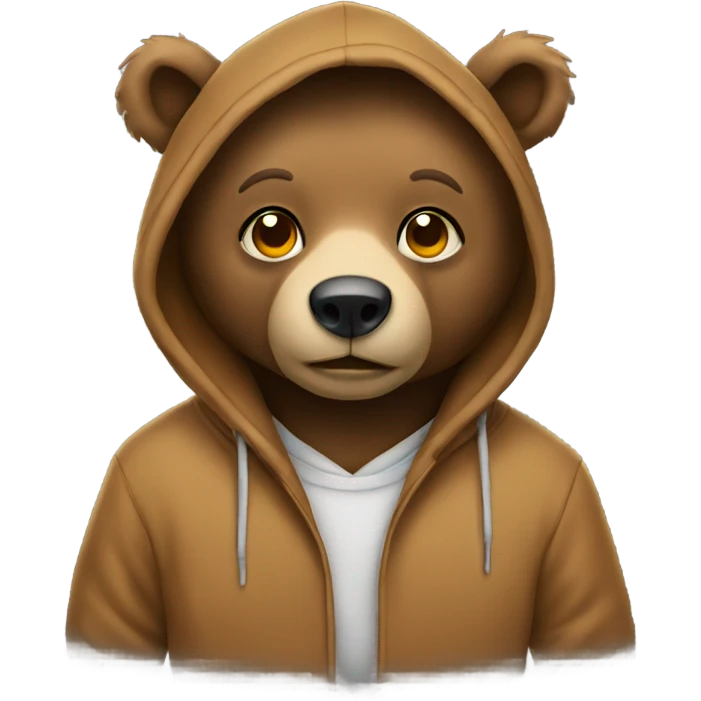 Bear in a hoodie  emoji