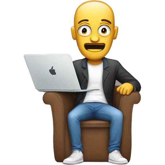 i want a person wit laptop holding pain ..web designer emoji