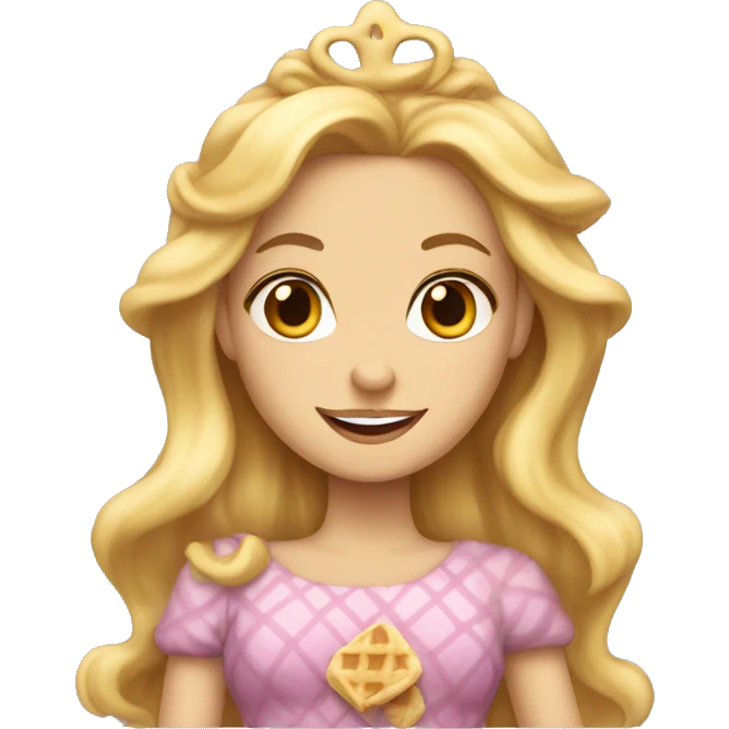 blonde waffle princess emoji