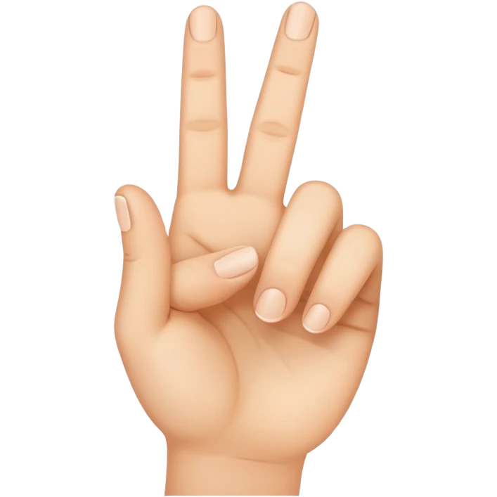 3 fingers up 2 down emoji