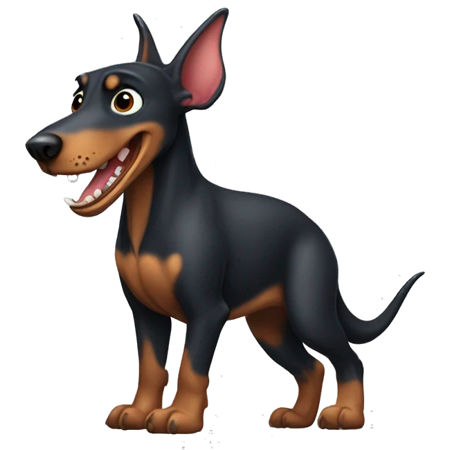 Doberman dinosaur emoji