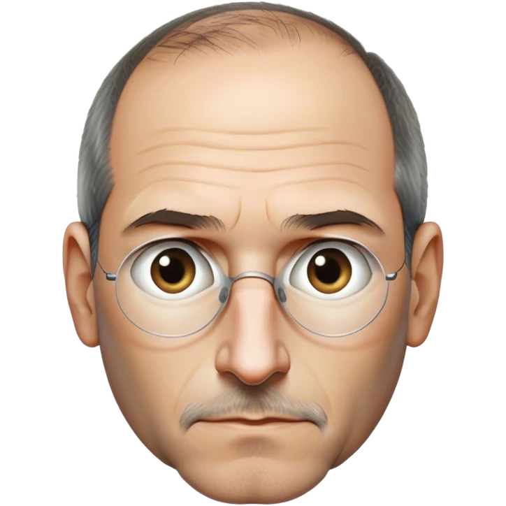 Steve Jobs staring blankly and creepily emoji