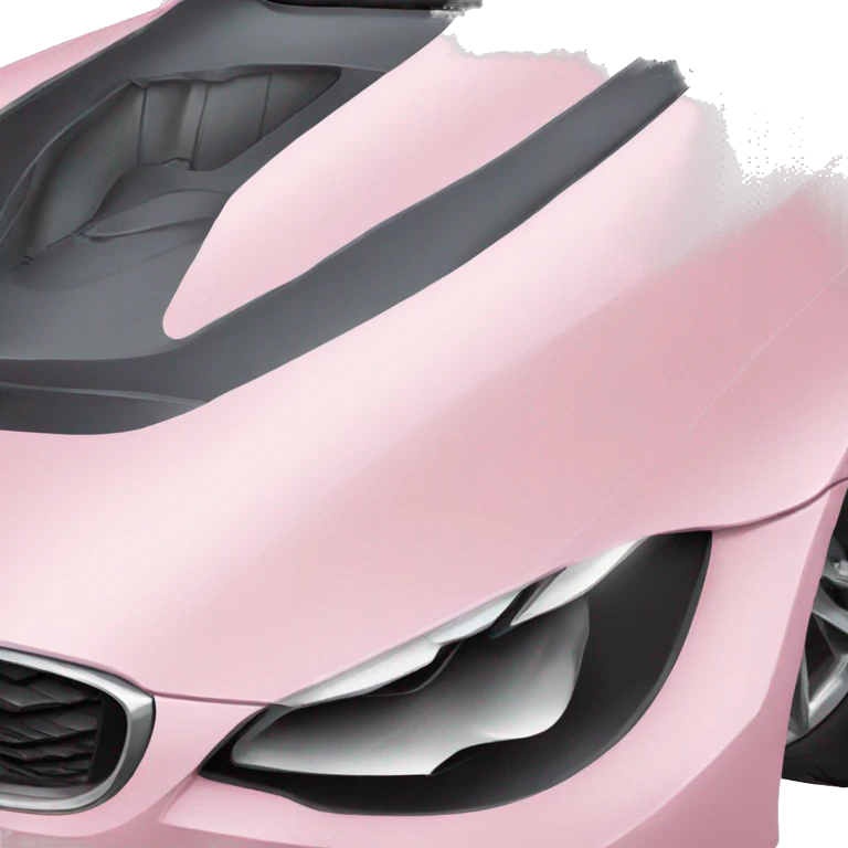 Light pink bmw car  emoji