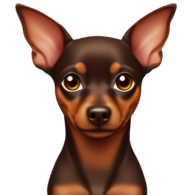 mini pinscher chocolate brown emoji