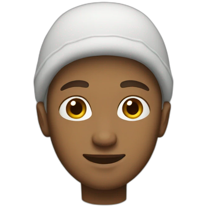 White guy with short hair and with bonnet emoji