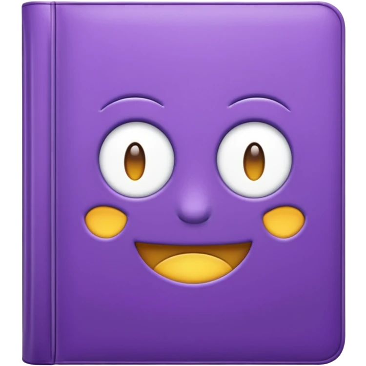 closed purple book, emoji style emoji
