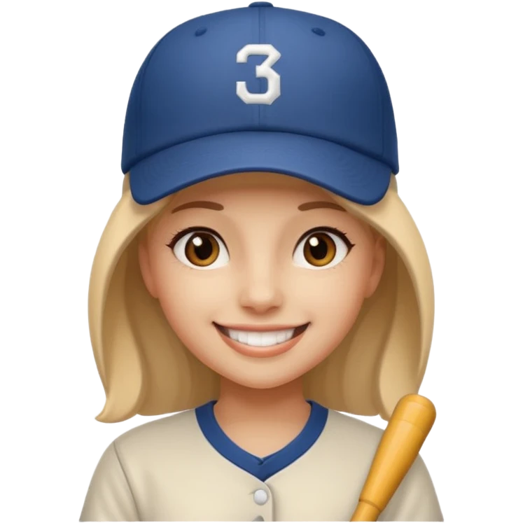 baseball hatted girl emoji