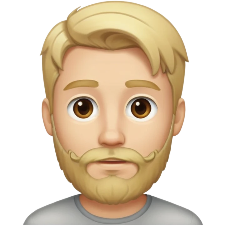 young man with blonde hair and neat medium beard emoji