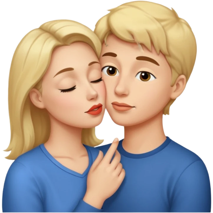 The part about the kiss on the cheek and the part about the kiss on the eye, a mother and son thing emoji