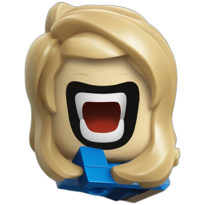 lego screaming in excitement emoji