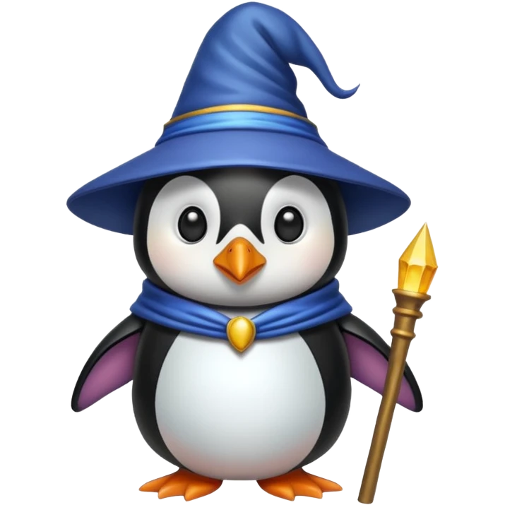 Penguin Wizard emoji