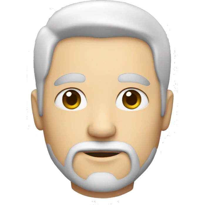 full man with goatee, white skin  emoji