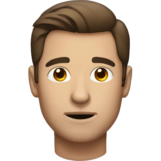 men with brown hair giving side eye emoji