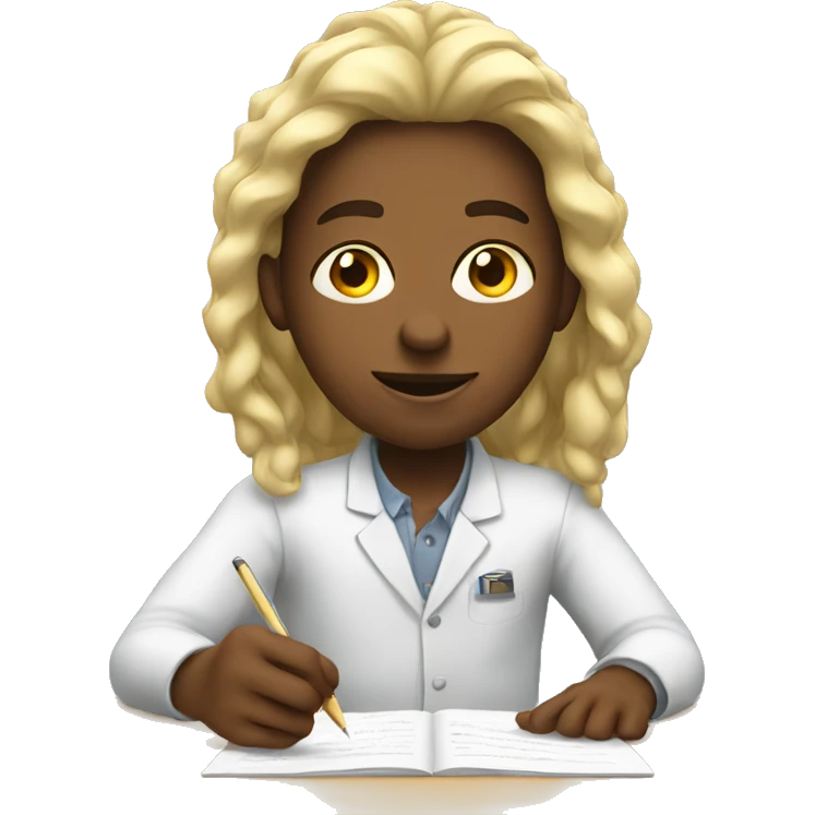 white student taking the tests emoji