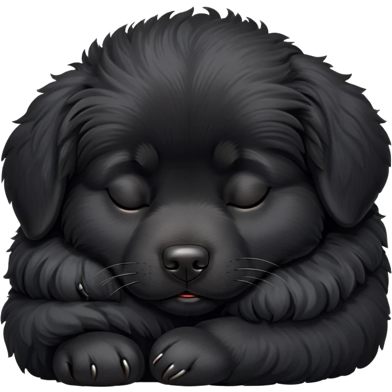 sleeping black dog emoji
