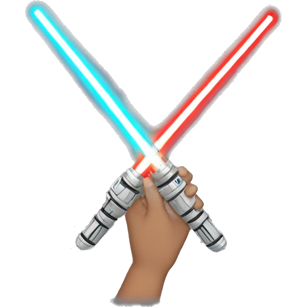 lightsaber hands emoji