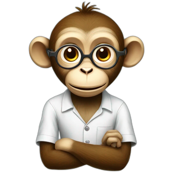 monkey learning maths emoji