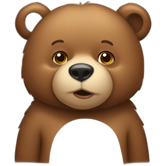 very shy bear emoji