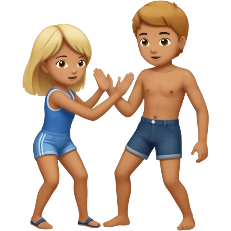 Boy slapped on girl booty emoji